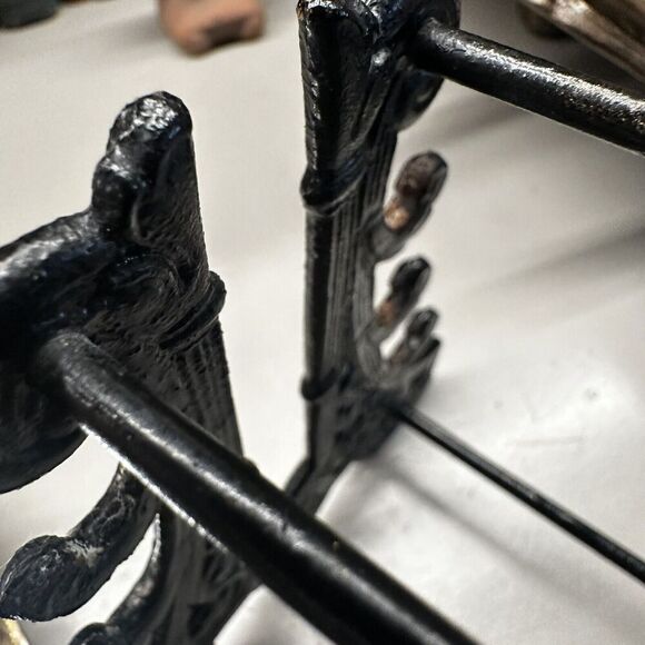 Vintage Cast Iron Victorian Quill Pen Pencil Stand Office Collectibles Rare Vtg - Picture 7 of 12